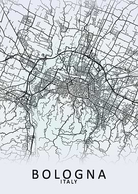 Bologna Italy City Map
