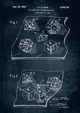 No471 Tetrahedron dice