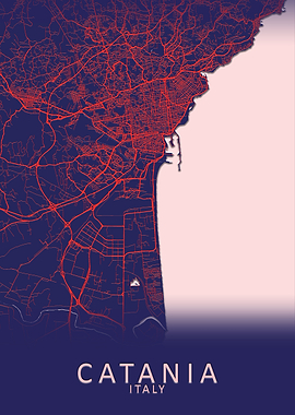 Catania Italy City Map