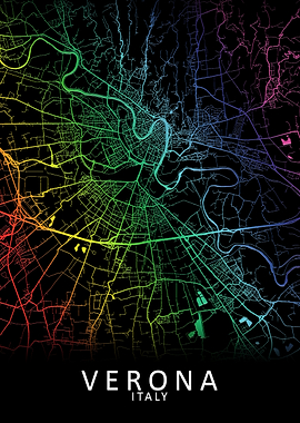 Verona Italy City Map