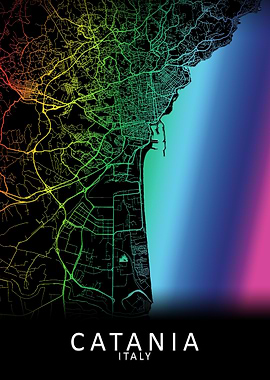 Catania Italy City Map