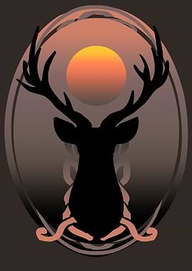 Deer Sunset