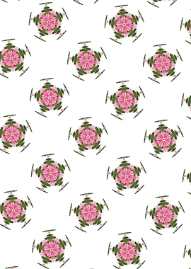 stylized pink snowflake