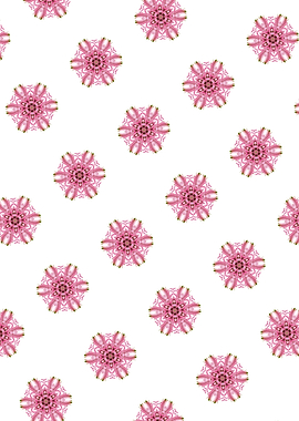 stylized pink snowflake