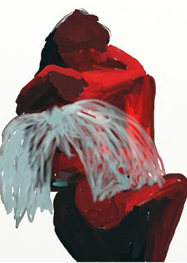 love with angel abstract