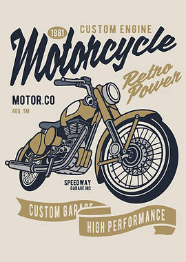 Retro Power Motorcycle