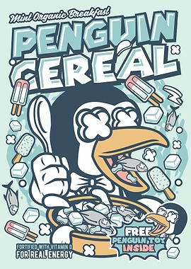Penguin Cereal Box