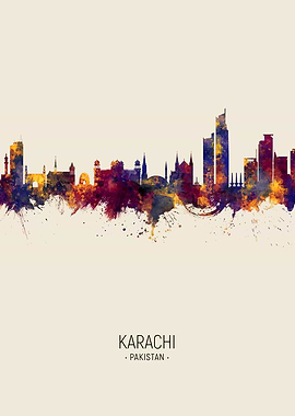 Karachi Pakistan Skyline