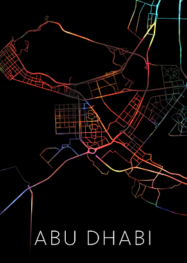Abu Dhabi City Street Map