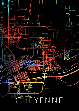 Cheyenne Wyoming City Map