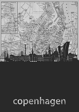 copenhagen skyline grey