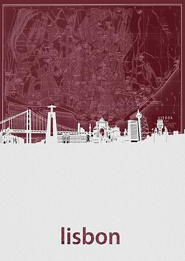 lisbon skyline red