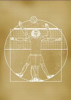 Vitruvian Man Volleyball