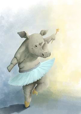 Dancing rhino