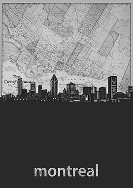 montreal skyline grey