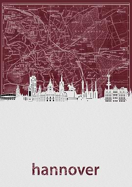 hannover skyline red