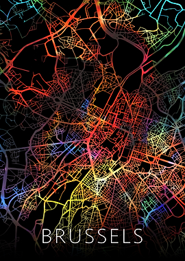 Brussels Belgium City Map