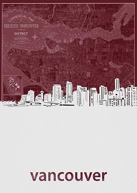 vancouver skyline red