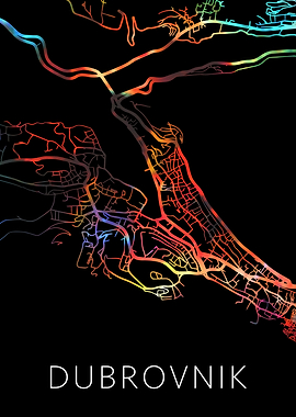 Dubrovnik Croatia City Map