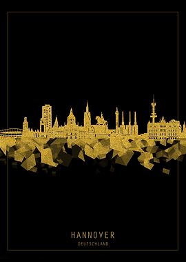 hannover skyline gold