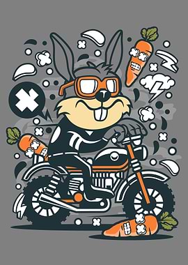 Rabbit Motocross Rider