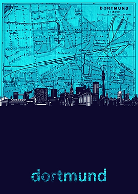 dortmund skyline turquoise