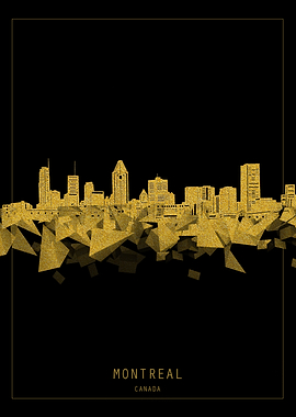 montreal skyline gold