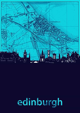 edinburgh skyline turquois