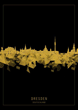 dresden skyline gold