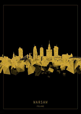 warsaw skyline gold