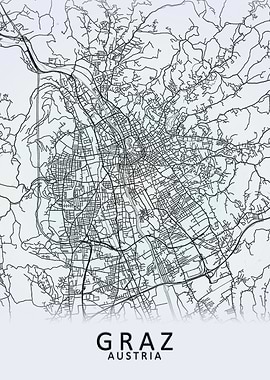 Graz Austria City Map