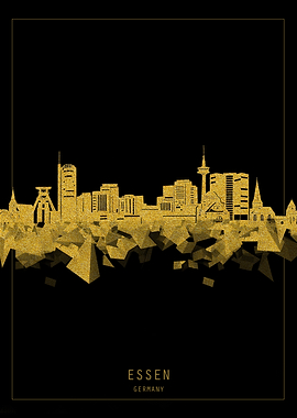 essen skyline gold
