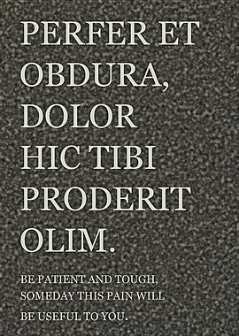 Be Patient and Tough