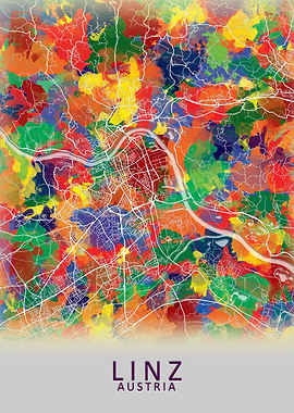 Linz Austria City Map