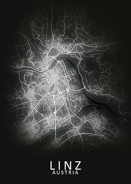 Linz Austria City Map