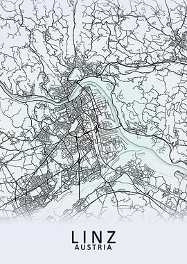 Linz Austria City Map