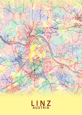Linz Austria City Map