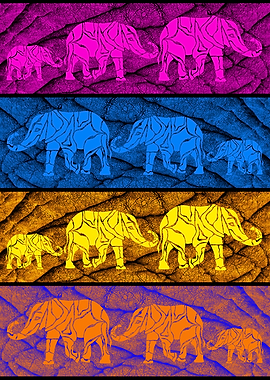 Elephants in color 5