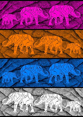 Elephants in color 1