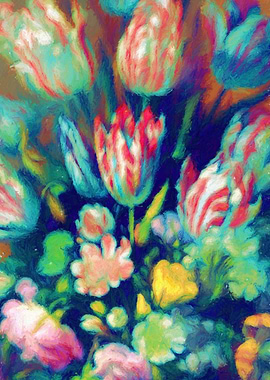 Digital Pastel Tulip