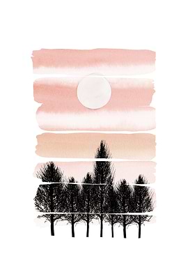 Tropical Pink Forest