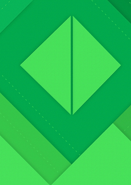 Art deco geometric green