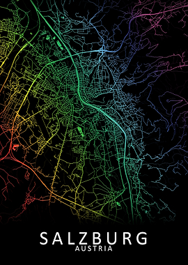 Salzburg Austria City Map