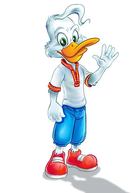 Cartoon duck Ukrainian