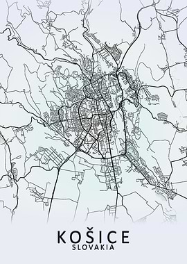 Kosice Slovakia City Map
