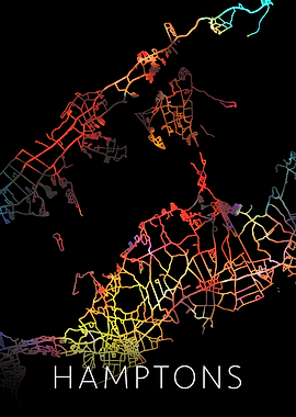 The Hamptons Street Map
