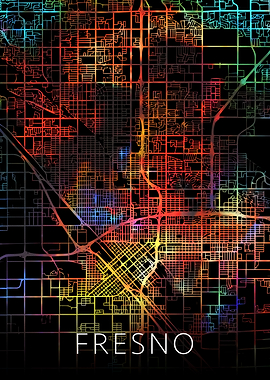 Fresno California City Map