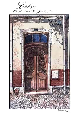 Old Door Lisbon Portugal