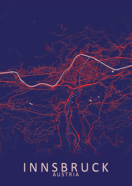 Innsbruck Austria City Map