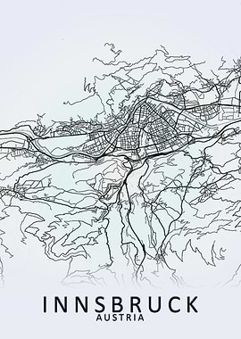 Innsbruck Austria City Map